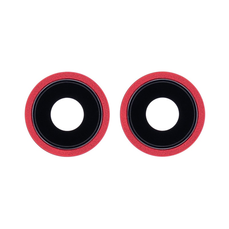 iPhone 13 - Csere hátsó kameraüveg kerettel (piros)