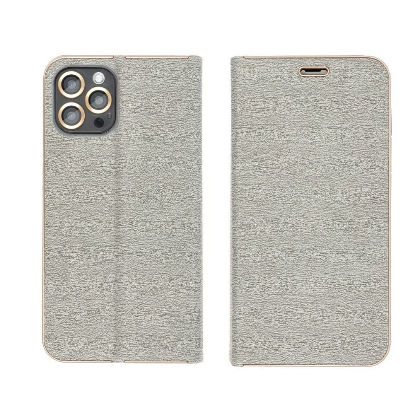 Kryt Forcell LUNA Book Gold  Xiaomi POCO M4 Pro 5G strieborný