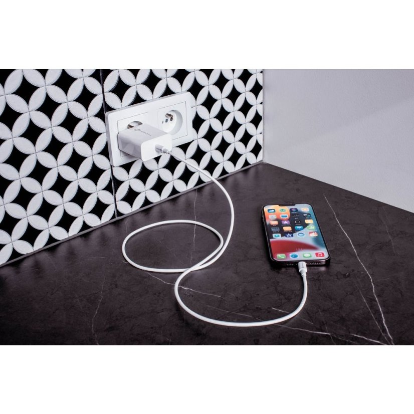 Kábel Phone Charger Forcell F-Energy USB C Qc4.0 Pd 3A 20W + Cable USB C to Lightning Tfk-Tc-20Wpd White