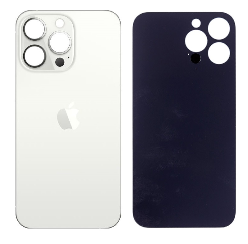 Apple iPhone 13 Pro Max - Sklo zadného housingu so zväčšeným otvorom na kameru (Silver)