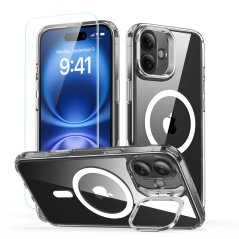 Kryt ESR Classic Hybrid Kickstand Halolock Magsafe & Tempered Glass iPhone 16 Clear Kryt ESR Classic Hybrid Kickstand Halolock Magsafe & Tempered Glass iPhone 16 Clear