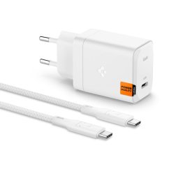 Nabíjačka do siete Spigen Arcstation Pro Gan-651 1-Port Network Charger 65W + Type-C Cable White