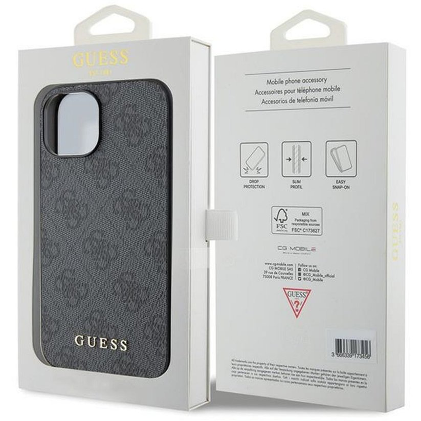 Kryt Original Faceplate Case Guess Guhcp15Sg4Gfgr iPhone 15 (4G Metal Logo / Grey)