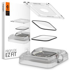 Ochranné sklo Hydbridné Sklo Spigen Proflex ”Ez Fit” 2-Pack Apple Watch 7 / 8 / 9 (41 mm) Clear