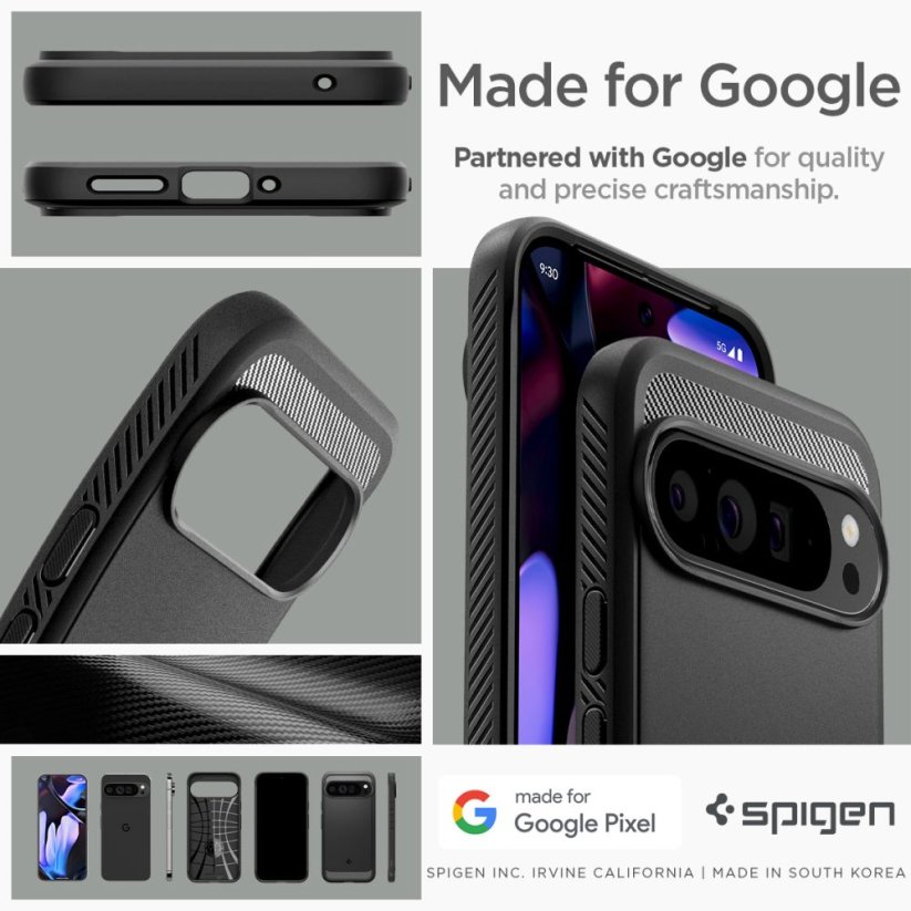 Kryt Spigen Rugged Armor Google Pixel 9 Pro Xl Matte Black