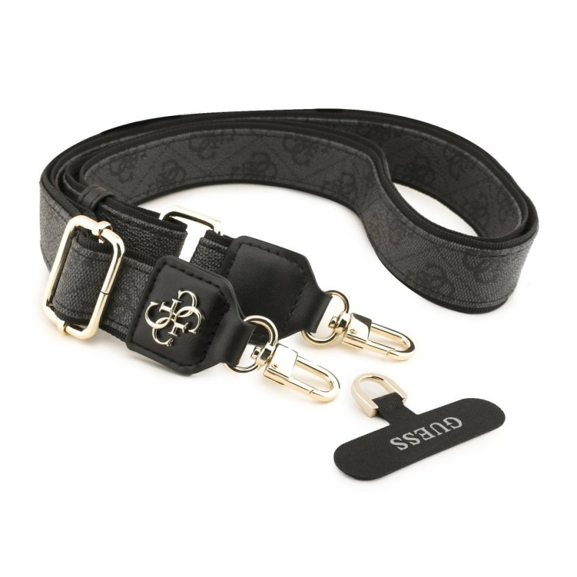 Guess Crossbody Strap PU 4G fém logó Black
