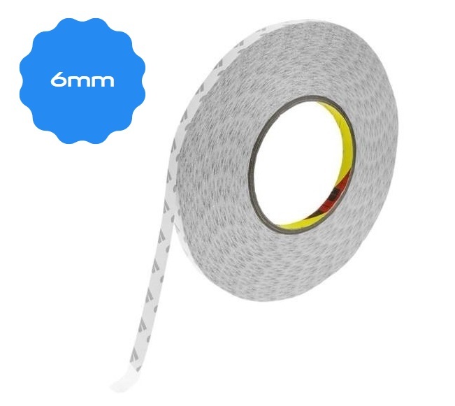 3M - kétoldalas ragasztószalag - 6mm x 50m (átlátszó)