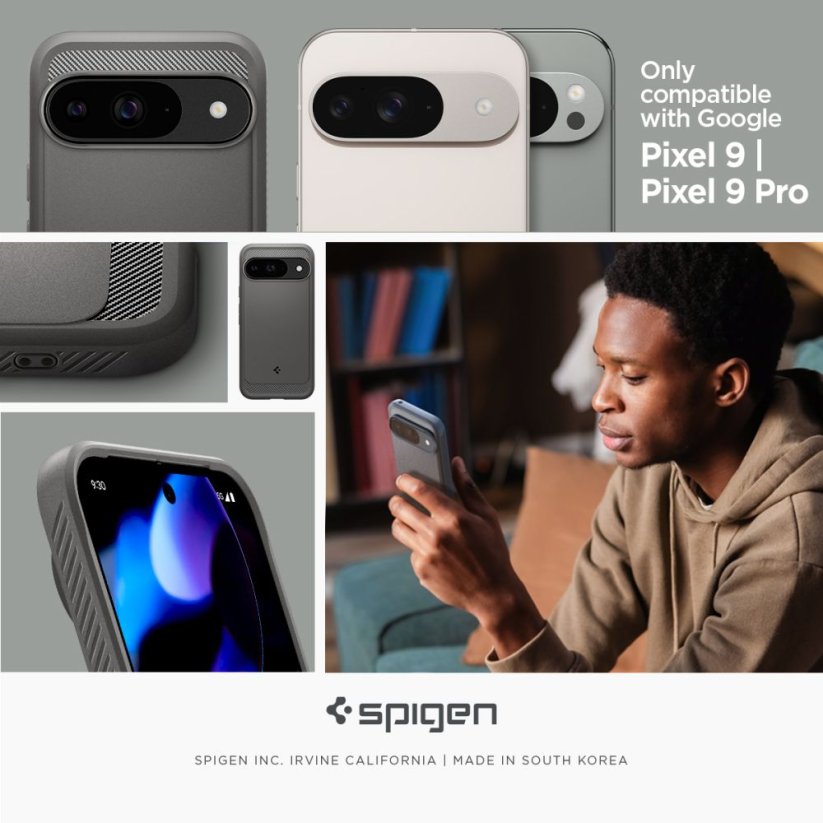 Kryt Spigen Rugged Armor Google Pixel 9 / 9 Pro Marble Grey