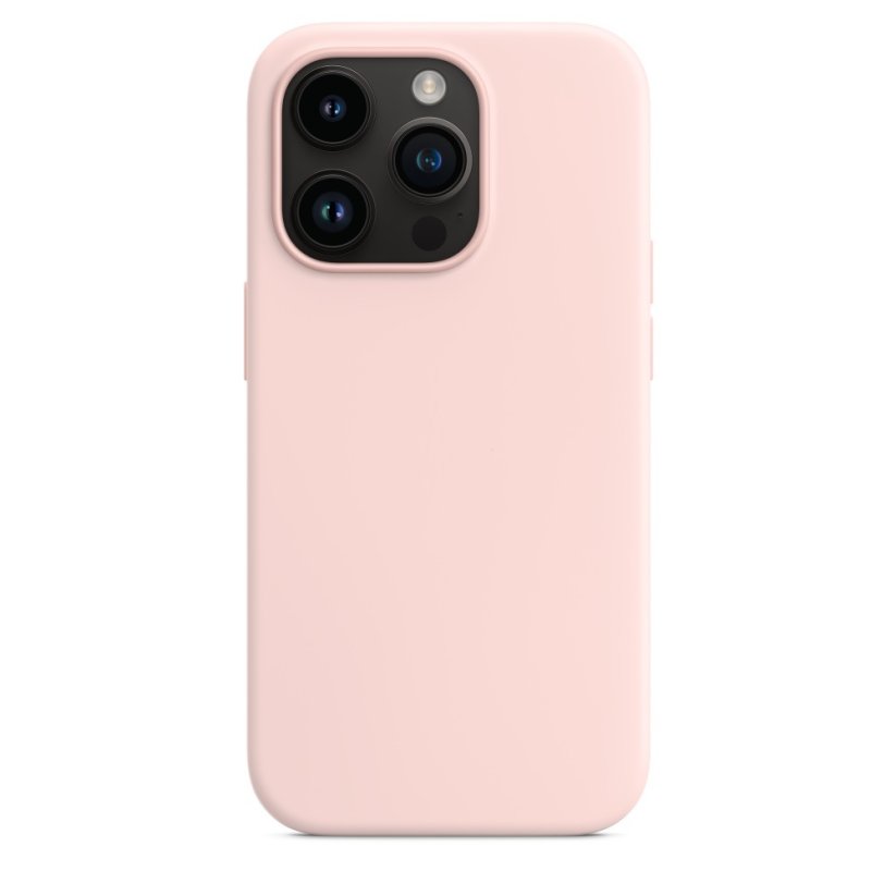 iPhone 14 Pro Silicone Case s MagSafe - Chalk Pink design (ružový)