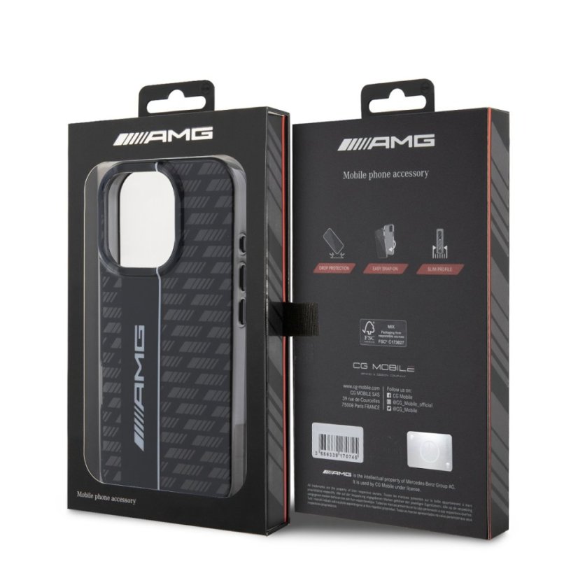 AMG Carbon Pattern zadný kryt pre iPhone 16 Pro Max Black