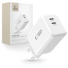 Nabíjačka do siete Tech-Protect Nc45W-Gan 2-Port Network Charger PD45W White