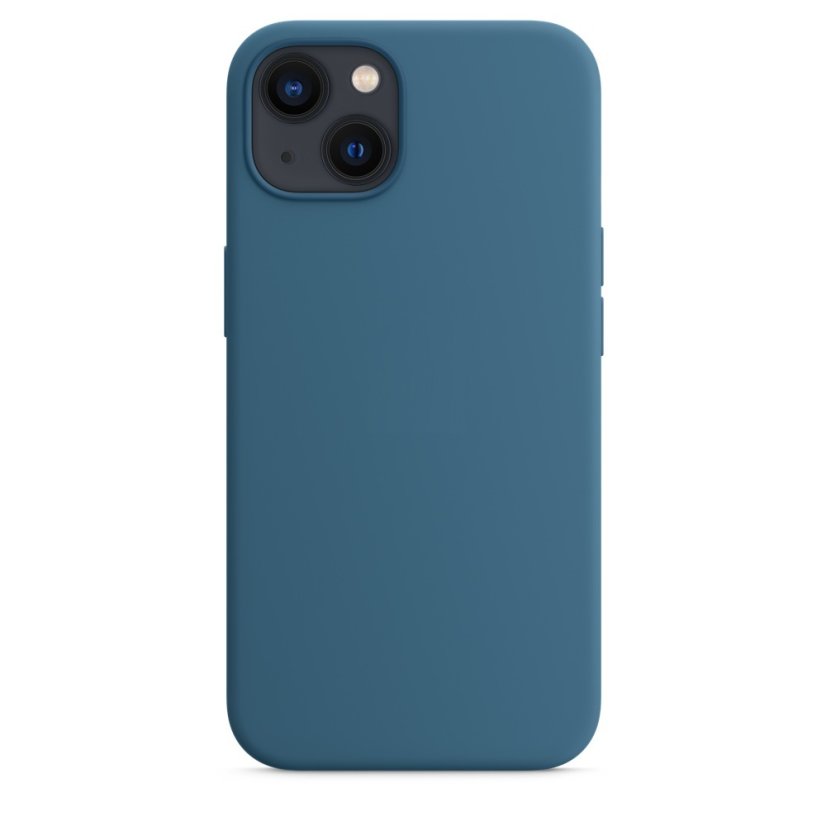 szilikon tok iPhone 13 mini MagSafe tokkal - Blue Jay design (kék)