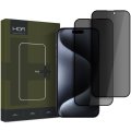 2ks v balení, set Anti-Spy ochranných skiel Glass Pro+ 2-Pack iPhone 16 Pro / 17 / 17 Pro Privacy