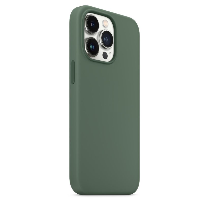 iPhone 13 Pro Max Silicone Case s MagSafe - Eucalyptus design (zelený)