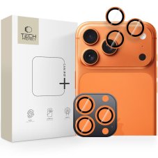 Ochranné sklo pro zadní kameru Ochranné sklo pro zadní kameru Tech-Protect Camring Fit+ iPhone 14 Pro / Max / 15 Pro / Max / 16 Pro / Max / 17 Pro / Max Cosmic Orange