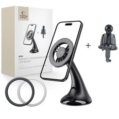 Držiak do auta Tech-Protect N56 Magnetic Magsafe Dashboard Unrg & Vent Car Mount Black