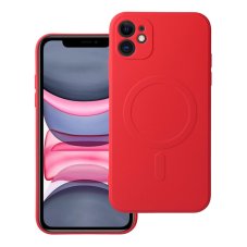 Kryt Case iPhone 11 Silicone Mag Cover s MagSafe Red