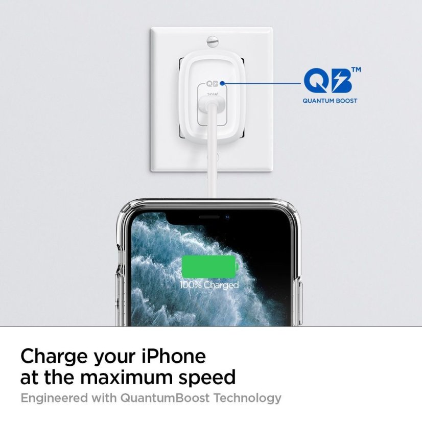 Spigen Pe2009Eu Powerarc hálózati töltő PD20W/3A Fehér