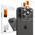 Ochranné sklo zadnej kamery 2ks v balení, set ochranných skiel zadnej kamery Spigen Optik Pro L-Series Glas.Tr ”Ez Fit” Camera Protector 2-Pack iPhone 14 Pro / Max / 15 Pro / Max / 16 Pro / 16 Max / 17 Pro / 17 Max Black/Red