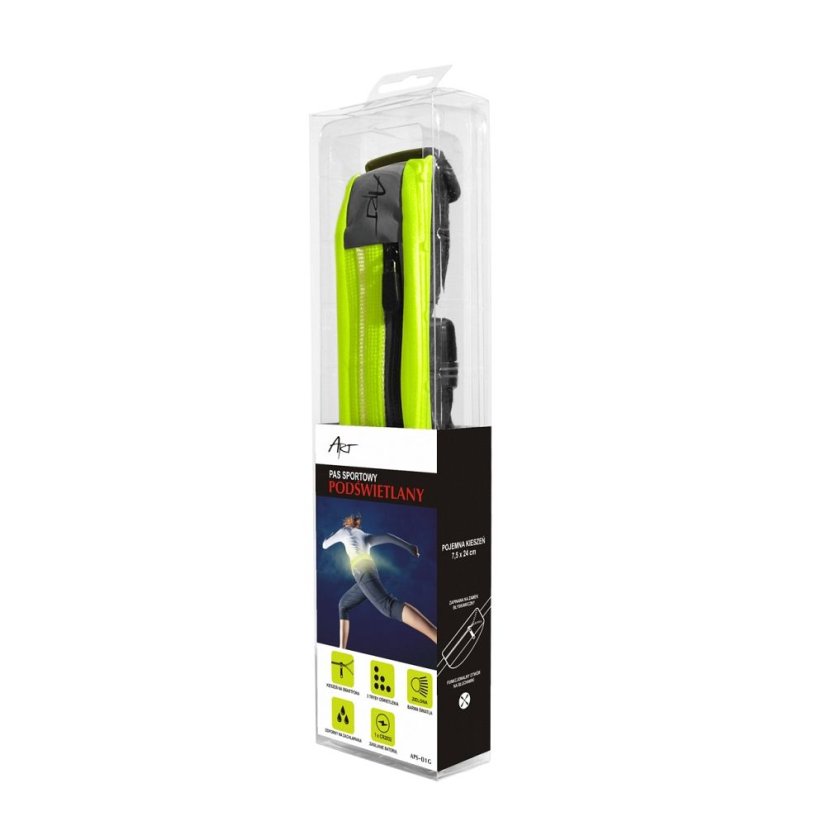 Tok Art Sport Belt With Case And Light Aps-01G Green