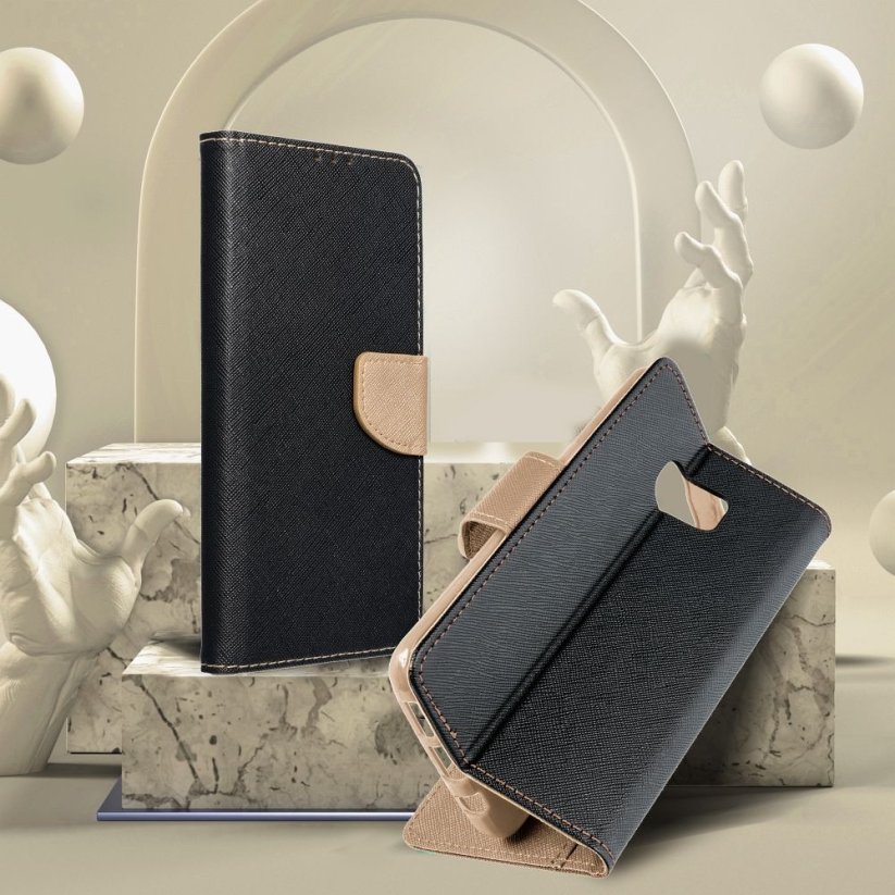 Kryt Fancy Book Case Samsung Galaxy A35 Black / Gold