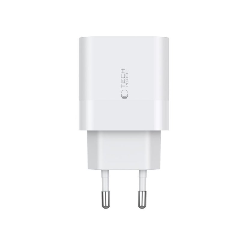 Nabíjačka do siete Tech-Protect C20W 2-Port Network Charger PD 20W + Type-C Cable White