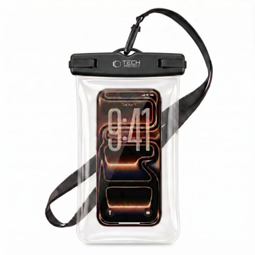Vodeodolné púzdro Tech-Protect Uwc7 Universal Waterproof Case 6.9 Inch Black