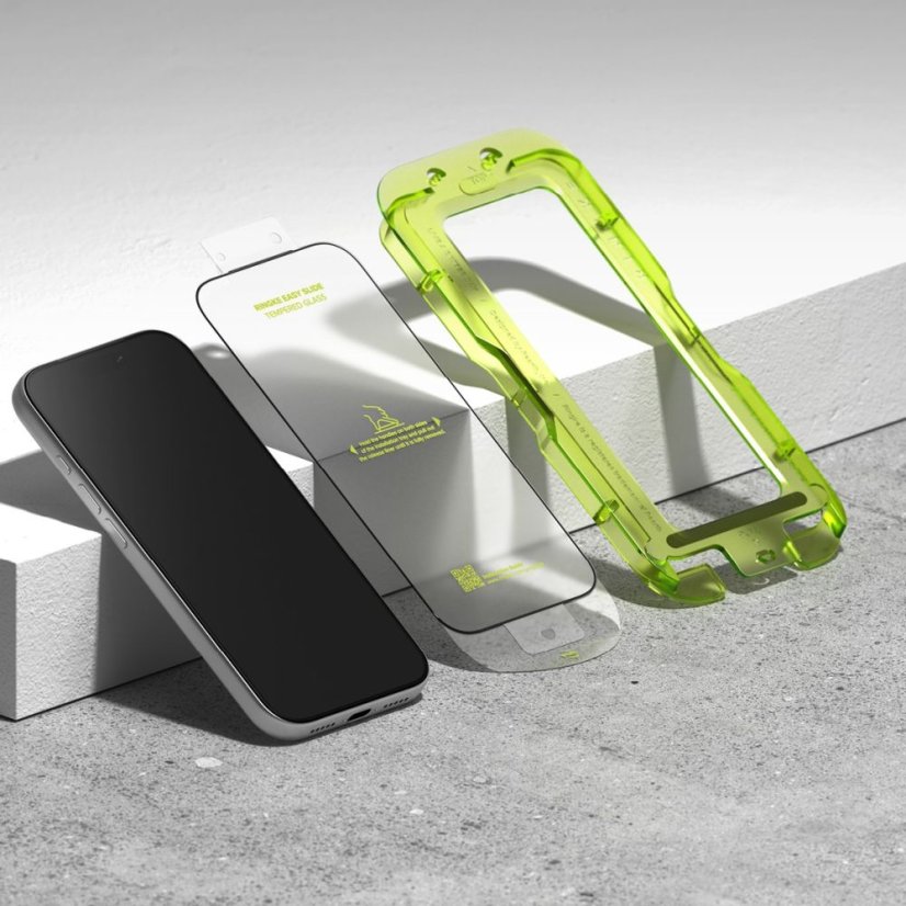 2ks v balení, set ochranných skiel Ringke Easy Slide 2-Pack iPhone 17 Pro Max Black