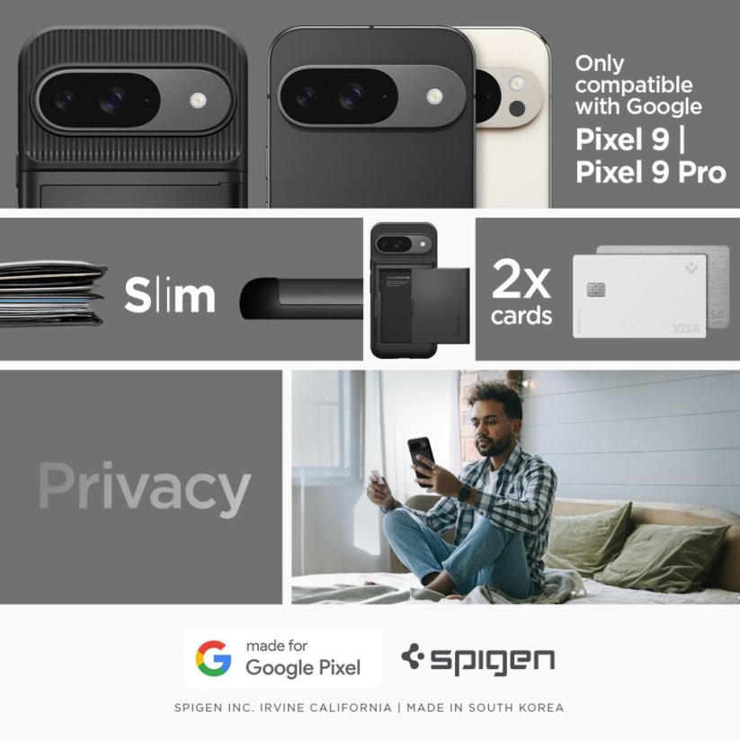 Kryt Spigen Slim Armor Cs Google Pixel 9 / 9 Pro Black