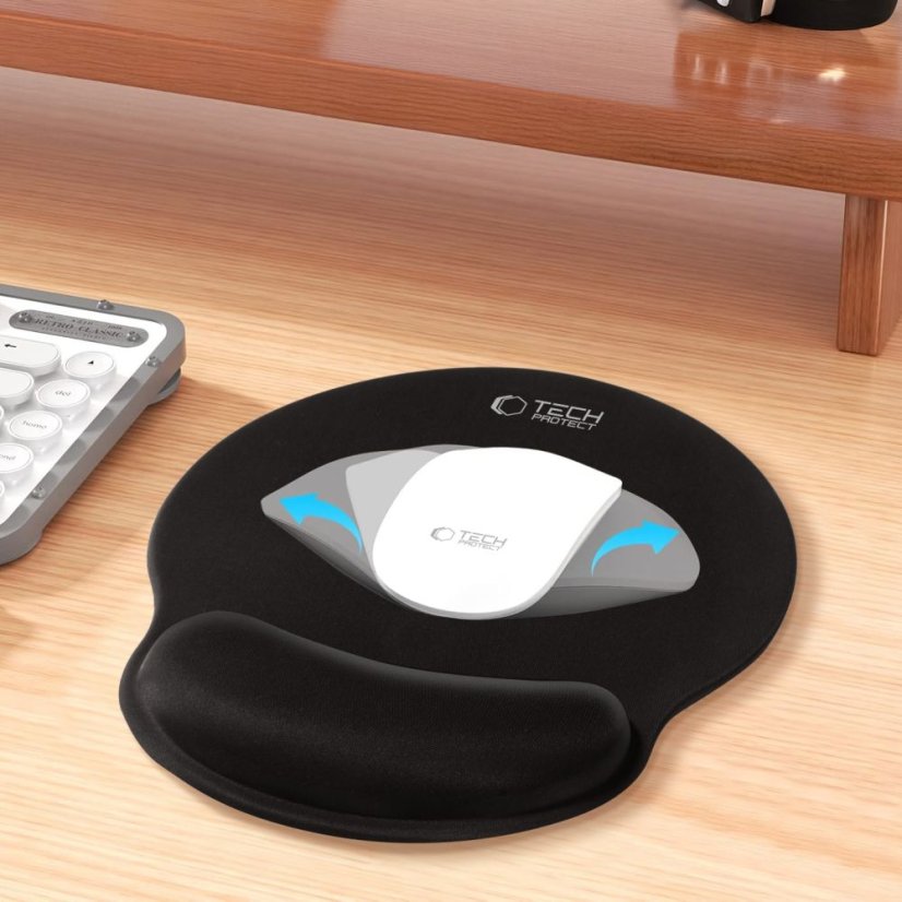 Tech-Protect A200 egérpad gél csuklótámasszal 25 X 22.5cm Black