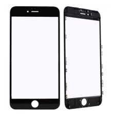 Oleofóbne náhradné čierne predné sklo s rámom na iPhone 6S plus Oleofóbne náhradné čierne predné sklo s rámom na iPhone 6S plus