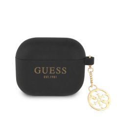 Guess 4G Charm silikónové púzdro pre AirPods 3 Black Guess 4G Charm silikónové púzdro pre AirPods 3 Black