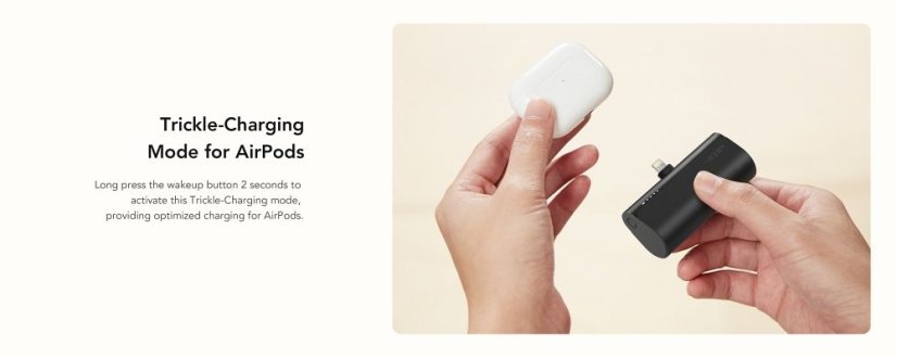 Powerbanka Powerbank Veger Plugon (W0556P) Pd Qc3.0 3A 20W 5000 mAh With A Built-In Connector Lightning Black