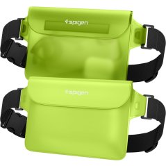 Vodeodolné púzdro Spigen A620 Universal Waterproof Waist Bag 2-Pack Cactus Green