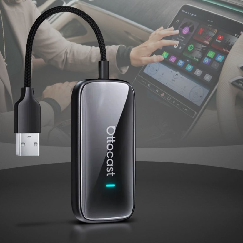 Wireless Car Adapter Ottocast Play2Video Ca515-T Black