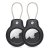 Tok Tech-Protect Rough Vein 2-Pack Apple Airtag Cover 1/2 Black