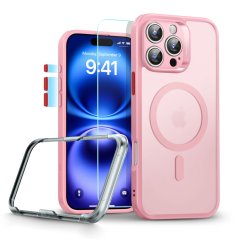 Ochranné sklo ESR Classic Pro Set Halolock Magsafe iPhone 16 Pro Max Frosted Pink Ochranné sklo ESR Classic Pro Set Halolock Magsafe iPhone 16 Pro Max Frosted Pink
