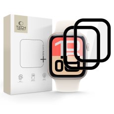 Védőüveg Hydbrid Glass Tech-Protect Glass Flex+ 2-Pack Apple Watch 4 / 5 / 6 / SE 1 / 2 / 3 (40mm) Black