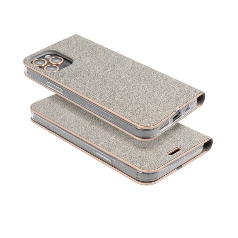Kryt Forcell LUNA Book Gold  Xiaomi POCO M4 Pro 5G strieborný