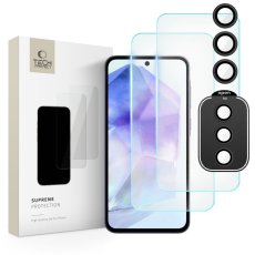 Ochranné tvrdené sklo Tech-Protect Supreme Set 3-Pack Samsung Galaxy A55 5G Clear