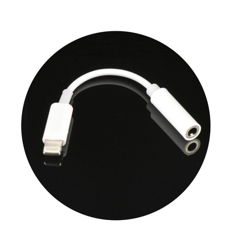 Adapter Aux Lightning (Male) to Jack 3,5 mm (Female) Box White