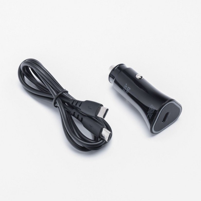 Autótöltő Autótöltő Blue Star USB C Qc3.0 Pd Afc 3A 20W + kábel USB C-ről USB C-re Black