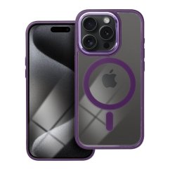 Kryt Color Edge Mag Cover Case s MagSafe iPhone 15 Pro Deep Purple