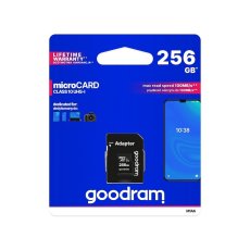Goodram memóriakártya Microsd 256Gb 100Mb/S Class 10 Uhs I adapterrel Sd Sd