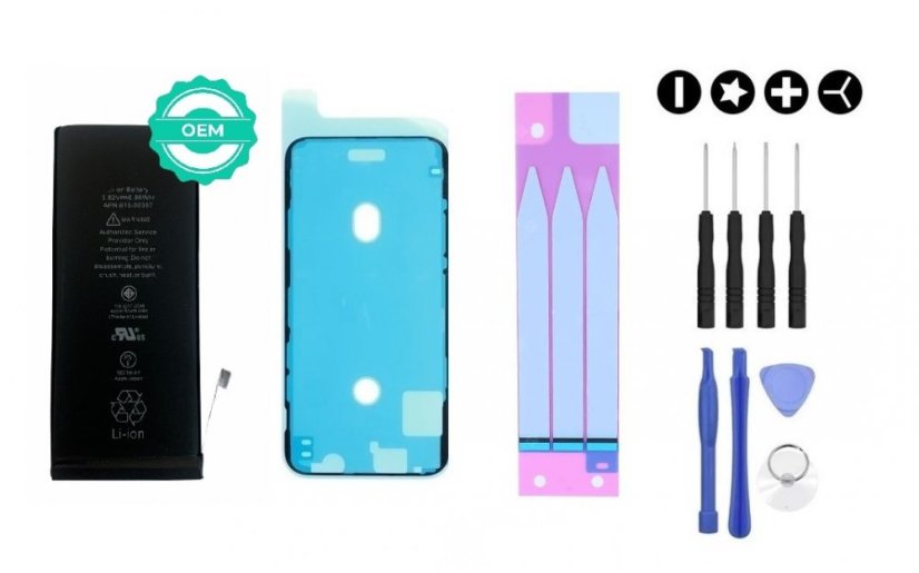 MULTIPACK - OEM akkumulátor iPhone 7 Plus + ragasztó a kijelző alatt + ragasztó az akkumulátor alatt + szerszámkészlet
