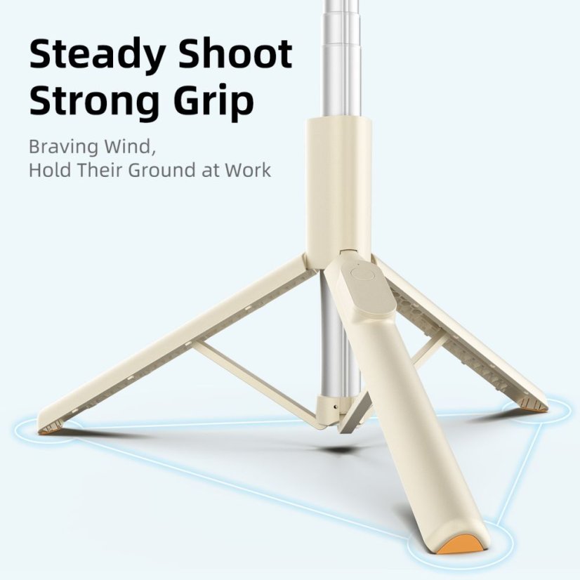 Selfie tyč Tech-Protect L09S Bluetooth Selfie Stick Tripod Beige