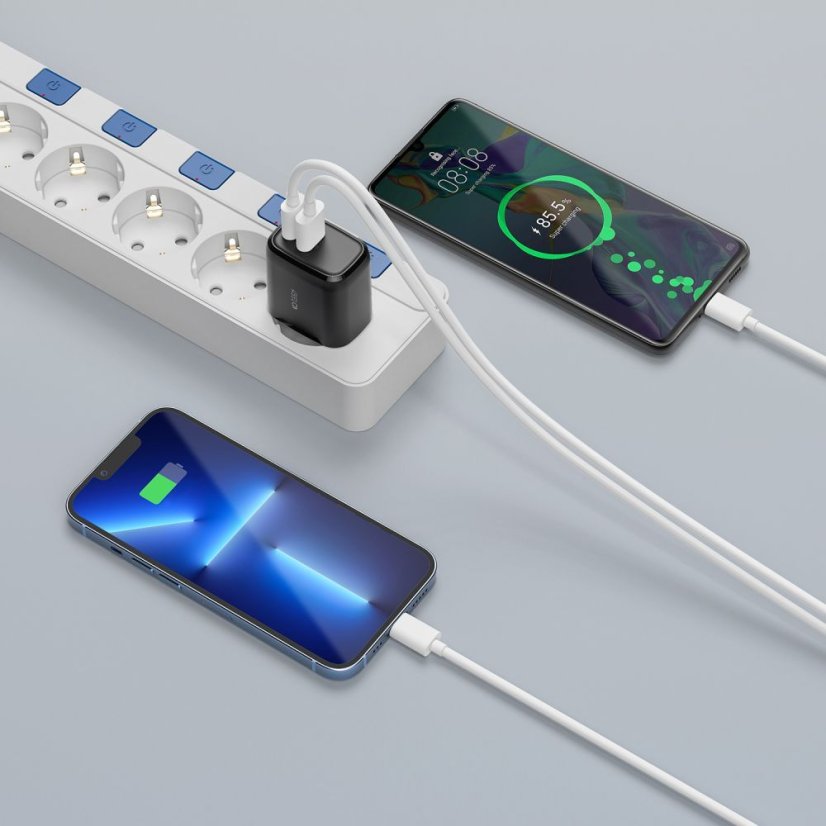 Nabíjačka do siete Tech-Protect C20W 2-Port Network Charger PD 20W / QC3.0 Black