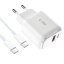 Nabíjačka do siete Tech-Protect C20W 2-Port Network Charger PD20W/QC3.0 + Type-C Cable White
