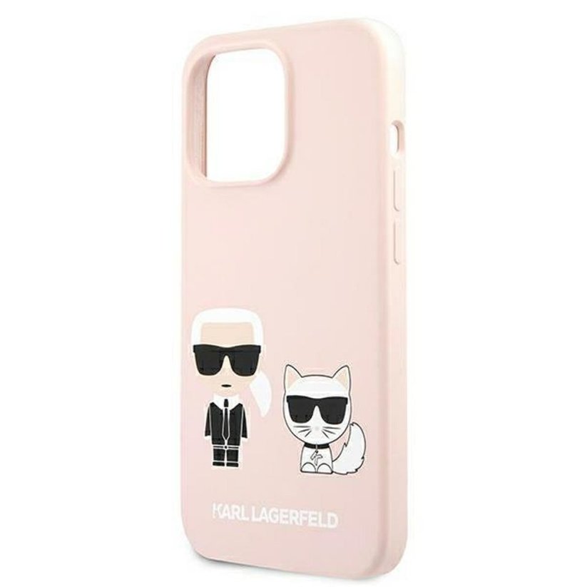 Kryt Original Faceplate Case Karl Lagerfeld Klhmp13Lsskci iPhone 13 Pro (Ikonik Karl And Choupette + Mag / Light Pink)