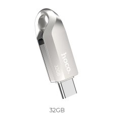 Pamäťová karta Pendrive 32Gb USB 3.0 (USB A + USB C) Hoco Ud8 Nickel Pamäťová karta Pendrive 32Gb USB 3.0 (USB A + USB C) Hoco Ud8 Nickel